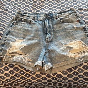 American Eagle blue Jean shorts.    Forever 21 blue Jean cut offs